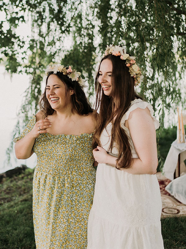 Something Blue Studio - Marketing Professionals and Designers for Wedding Pros - Photo of Hannah and Julia at Bachelorette Party Photo by Lauren McCormick Photography