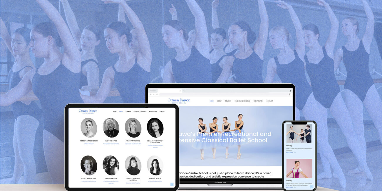 Something Blue Studio - Portfolio Piece Mockup - Ottawa Dance Centre School 2